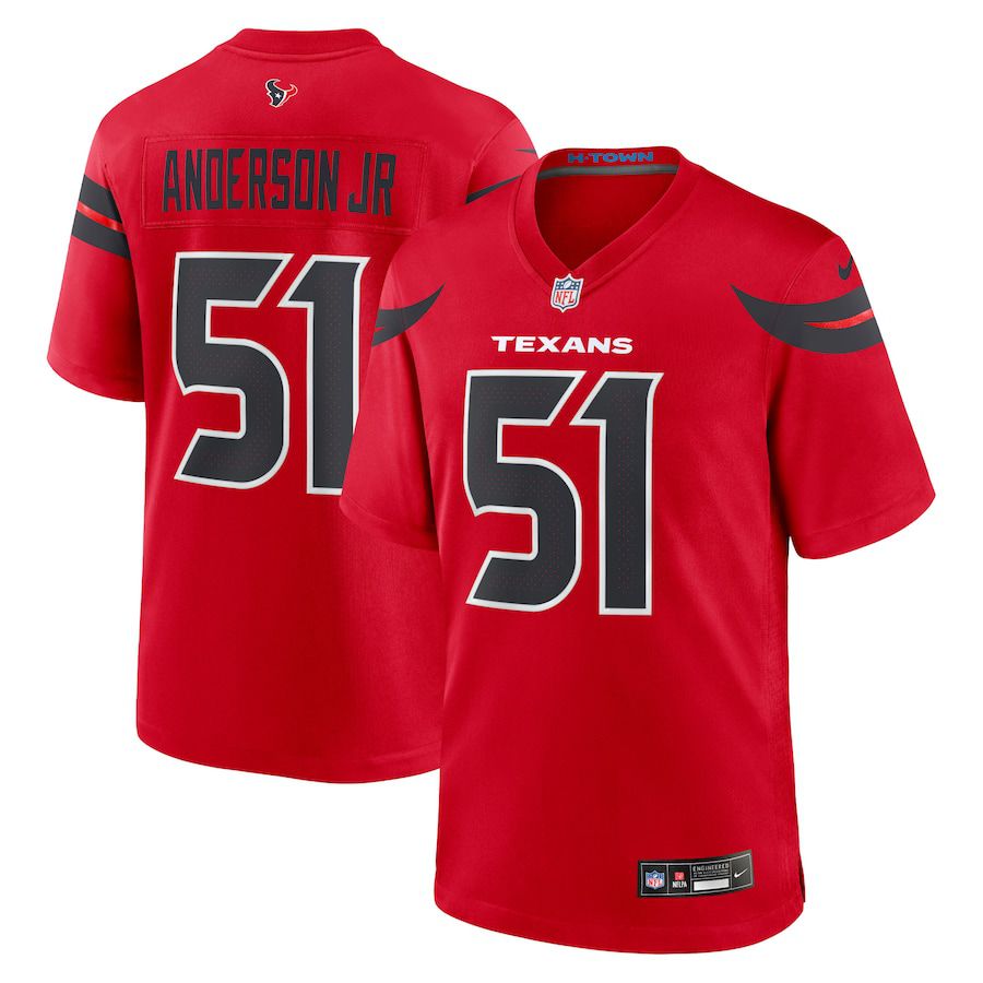 Men Houston Texans 51 Will Anderson Jr. Nike Red Alternate Game NFL Jersey